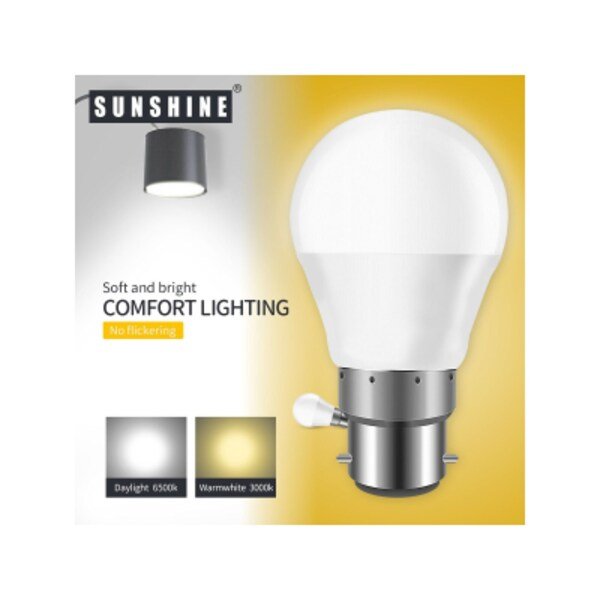 Sunshine LED 灯泡 A60球胆 - 9W B22 钉头 6500K 白光